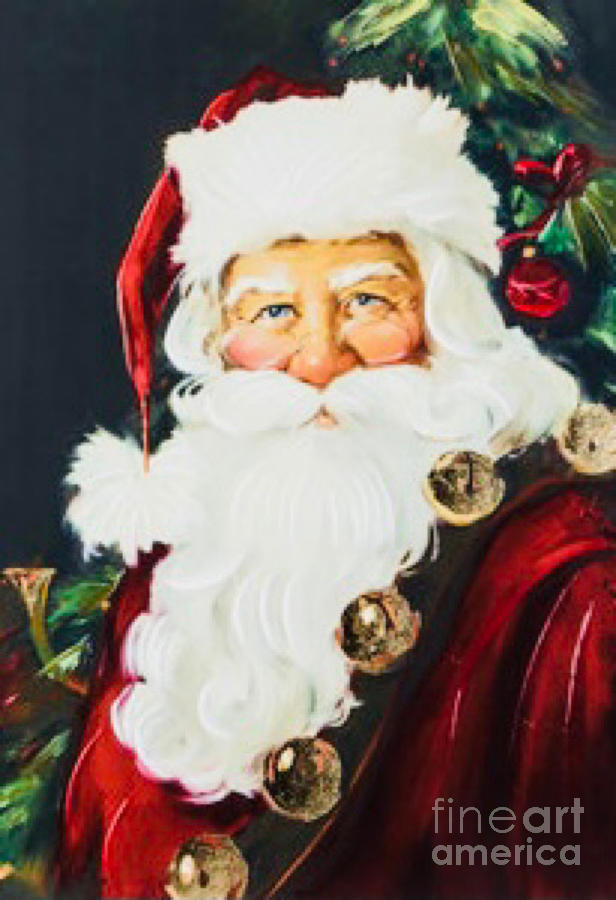 Santa Portrait Painting by Nehemiah Art