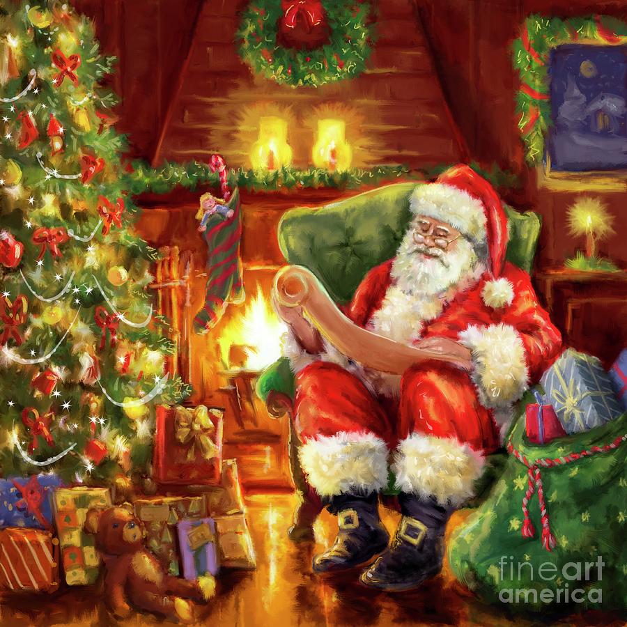 Santa resting Painting by Marcello Corti - Fine Art America