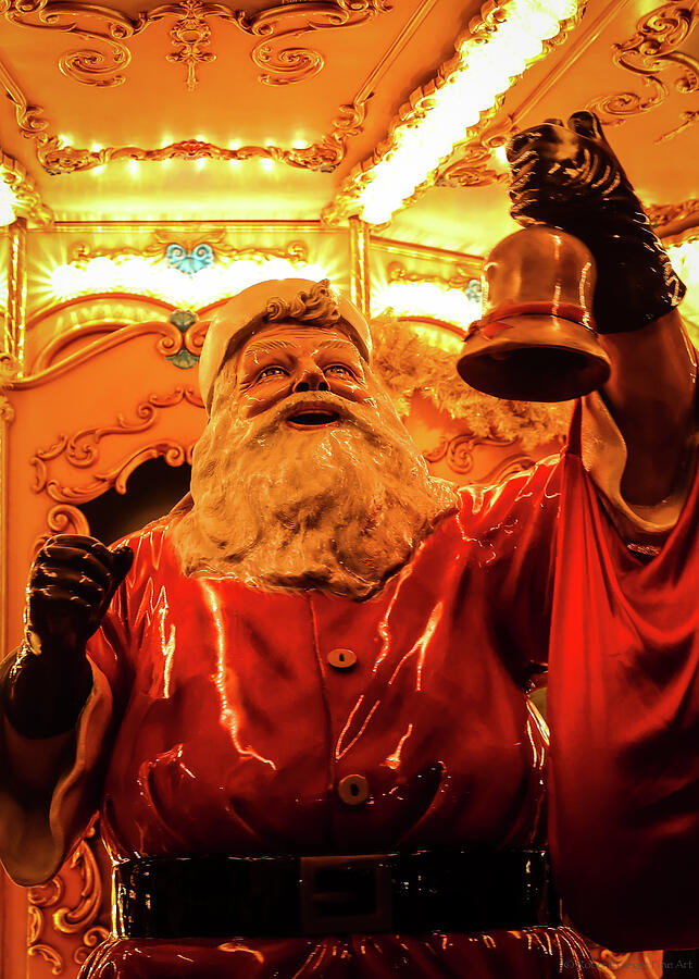 Santa Rings The Carousel Bell, Florence, Italy Photograph