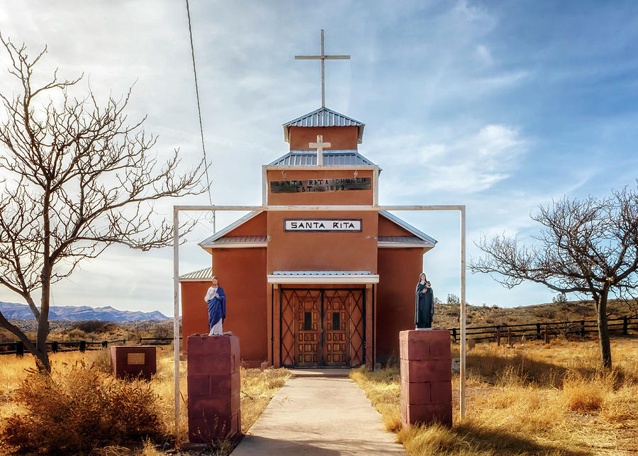 Santa Rita Mission Church - Ghost Town of Riley NM Photograph by Susan Rissi Tregoning
