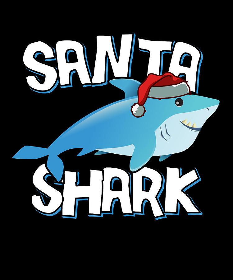 Santa Shark Digital Art by Flippin Sweet Gear