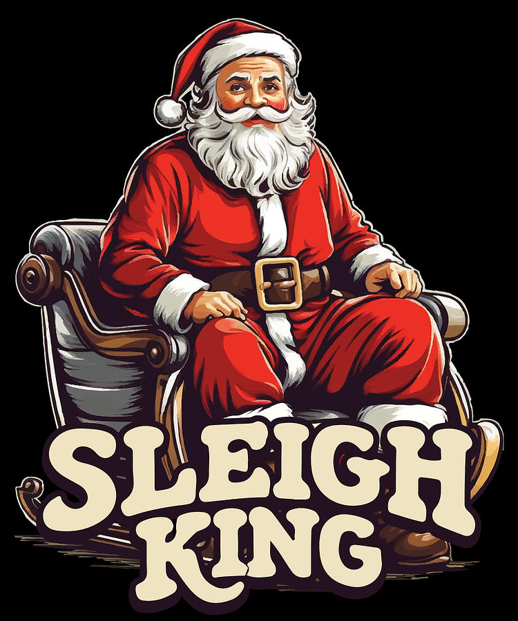 Santa Sleigh King Christmas Digital Art by Flippin Sweet Gear