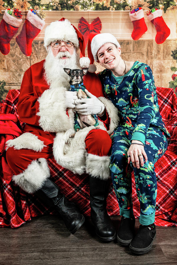 Santa with Cloe 2 Photograph by Christopher Holmes