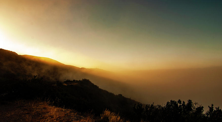 Santa Ynez Mountain Fog Photograph by Joseph Hollingsworth