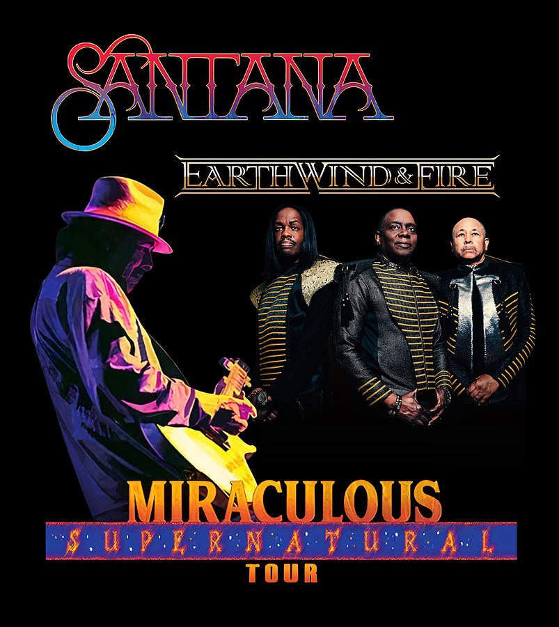 Santana Earth Wind Fire Miraculous Supernatural Tour 2022 Concert rock