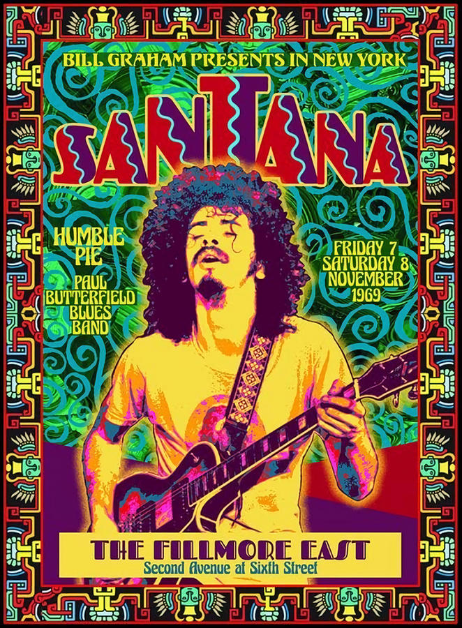 Santana Poster Painting by Parker Eileen | Fine Art America