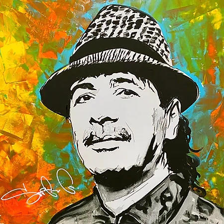 Santana Painting by Sergio Gutierrez