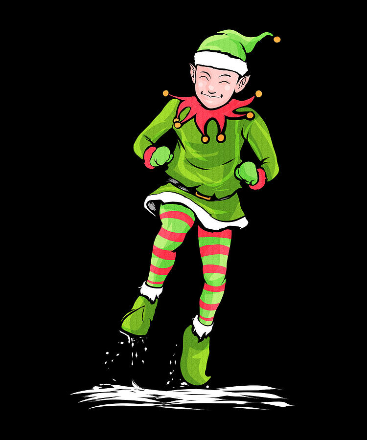 Santas Dancing Christmas Elf Celebrating Christmas in July Digital Art ...