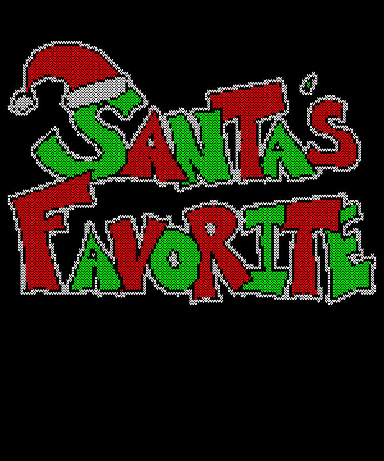 Santas Favorite Ugly Christmas Sweater Digital Art by Flippin Sweet Gear