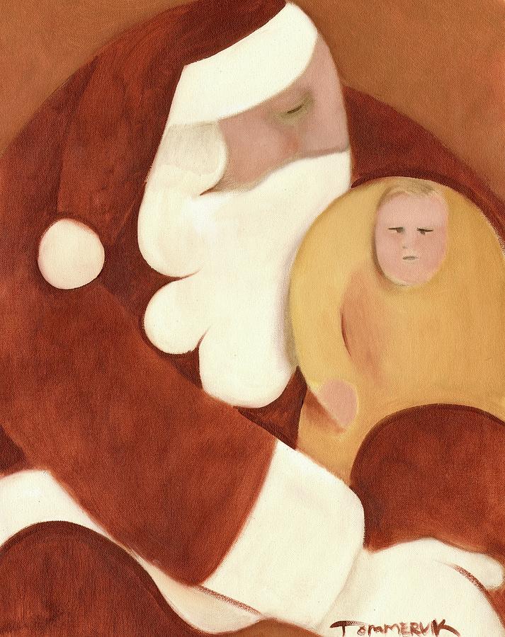 Santas Lap Painting Painting by Tommervik