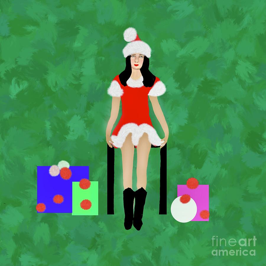 Santas little helper Digital Art by Elaine Hayward