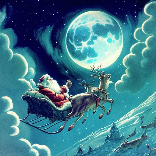 Santa's Midnight Flight Digital Art by Fernando Voltolini - Fine Art ...