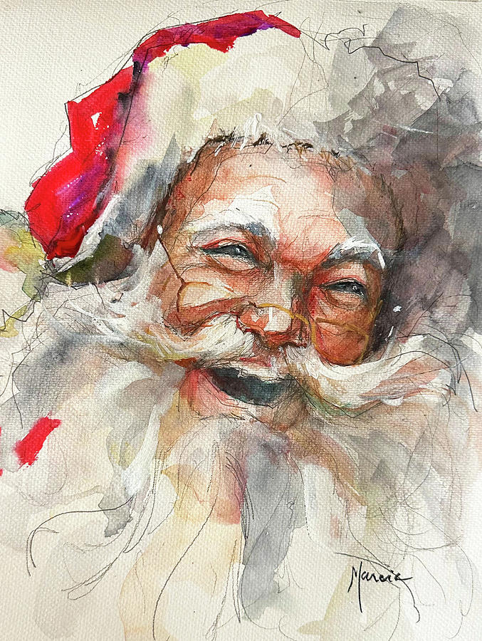 Santas Ready Painting by Marcia Hodges