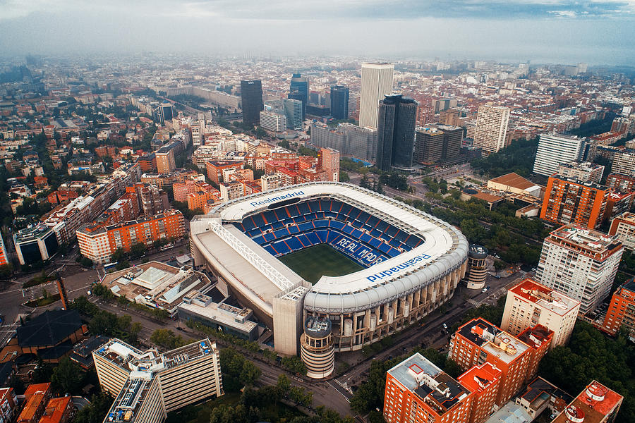 Santiago Bernabeu Stadium aerial view Photograph by Songquan Deng