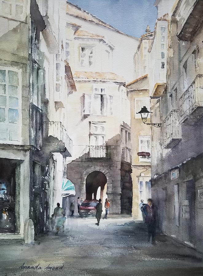 Santiago de Compostela The End of the Camino Painting by Amanda Amend