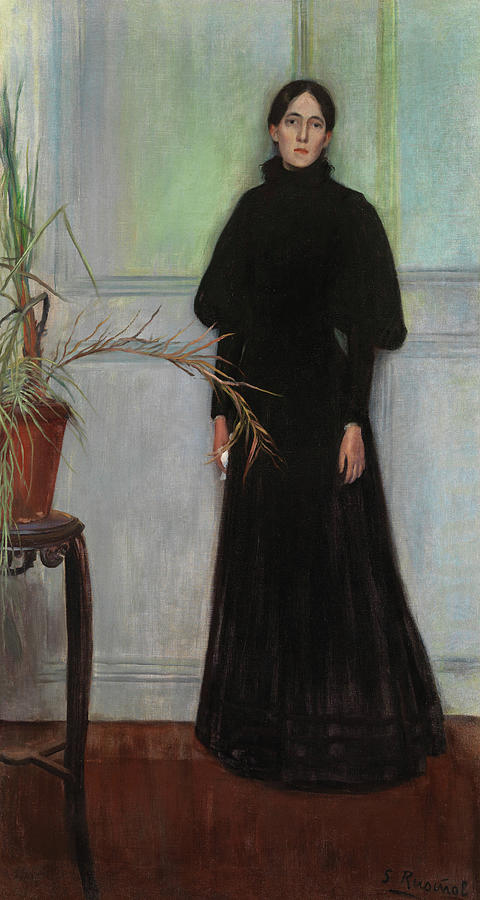 Santiago Rusinol / Melancholy, 1895, Oil on canvas. Painting by Santiago Rusinol -1861-1931-