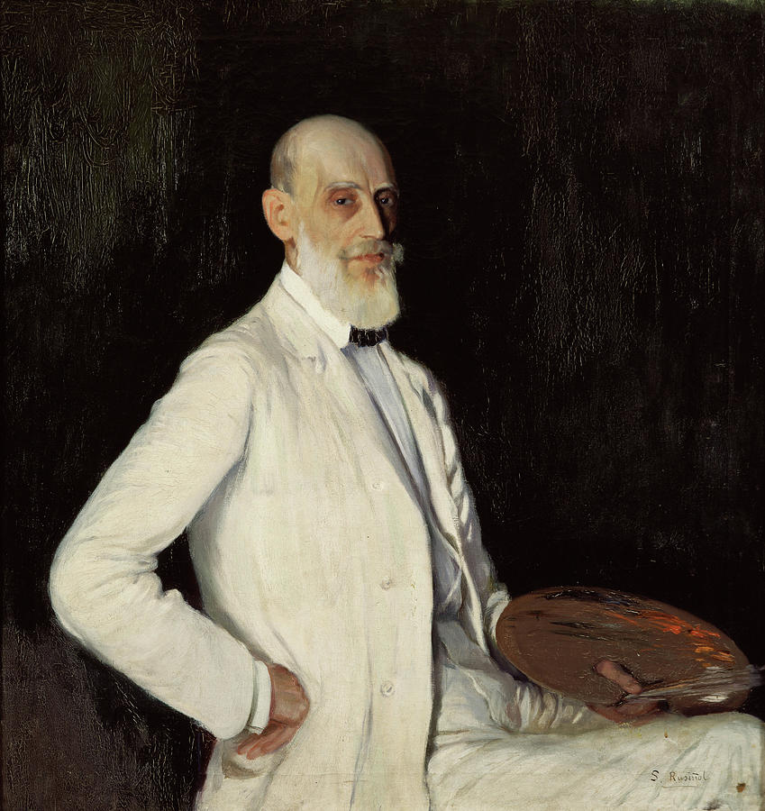 Santiago Rusinol / The painter Gaspar Terrassa, 1904, Oil on canvas, 100 x 95 cm. Painting by Santiago Rusinol -1861-1931-