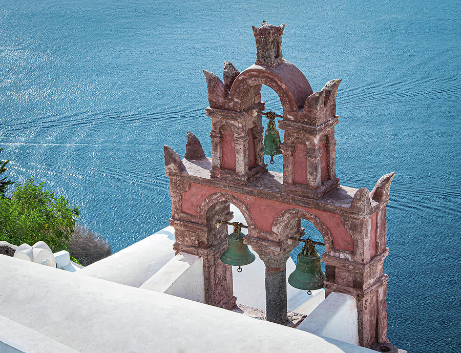 Santorini Bell Tower Photograph by Rebecca Herranen