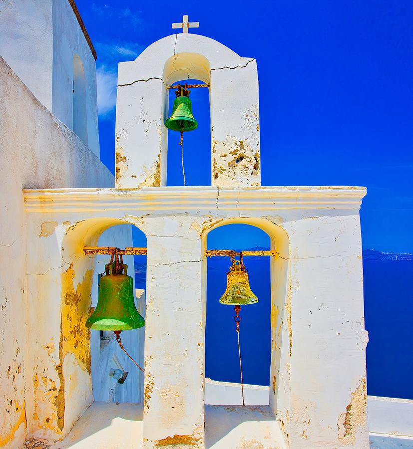 Oia Bells at Sunset I Photograph by John Babis