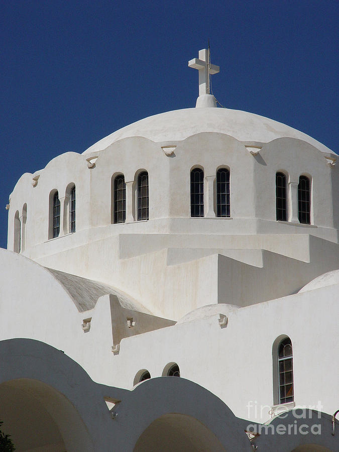 Santorini Church Photograph by Nancy Bradley