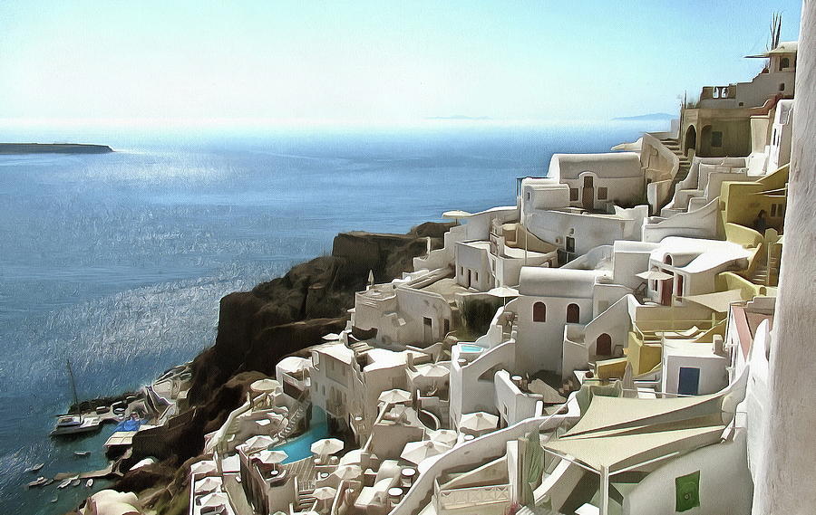 Santorini Greece Pyrography by Yury Bashkin - Fine Art America