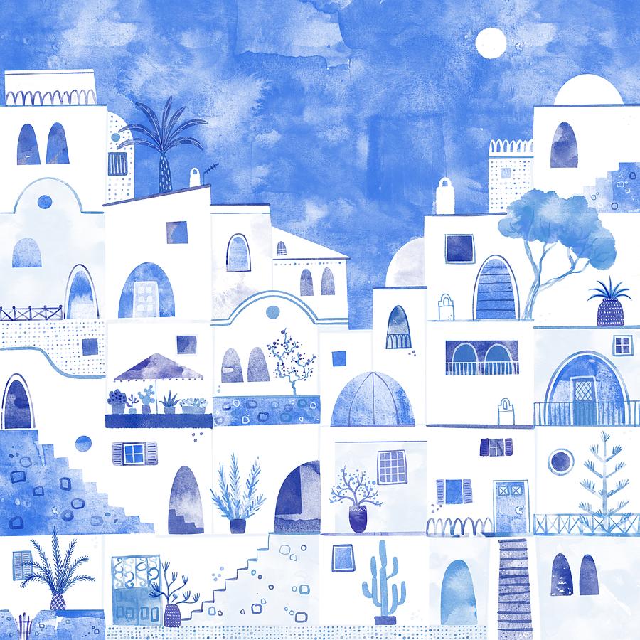 Greek Painting - Santorini by Nic Squirrell
