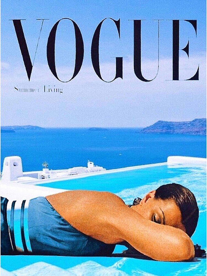 Vintage Digital Art - Santorini Summer Vogue by Ward Pierce