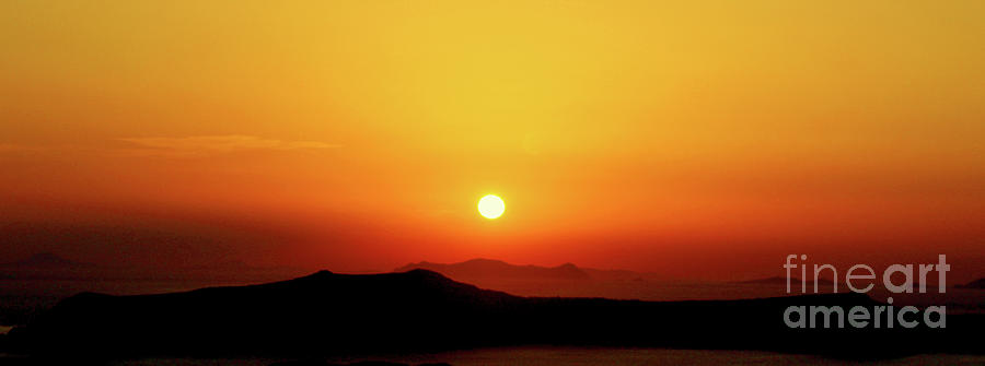 Sunset Photograph - Santorini Sunset by Alessandro Ricardo Bentivoglio Uva