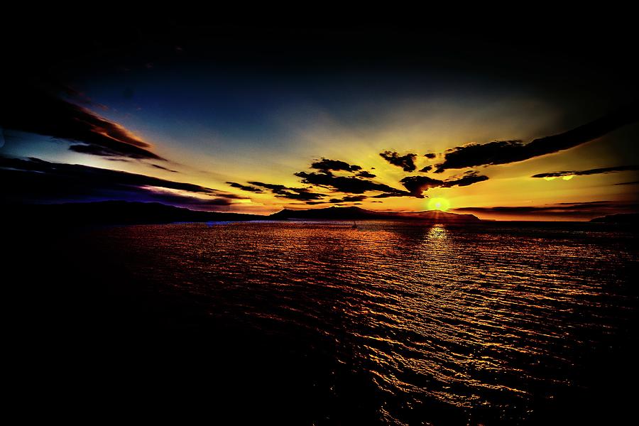 Santorini Sunset Photograph by Bill Howard