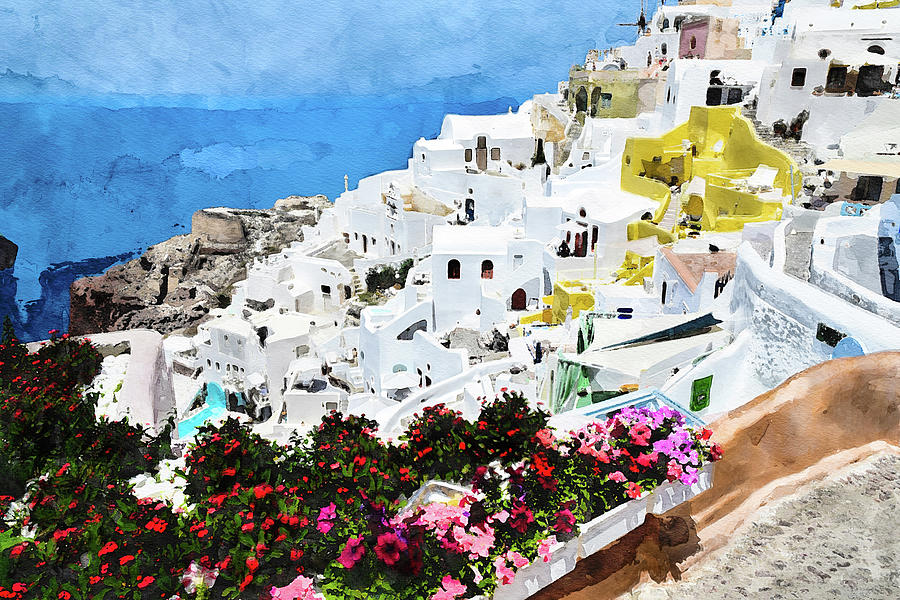 Santorini Views, Greek Islands Painting