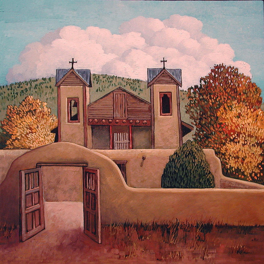 Santuario De Chimayo Painting by Donna Clair
