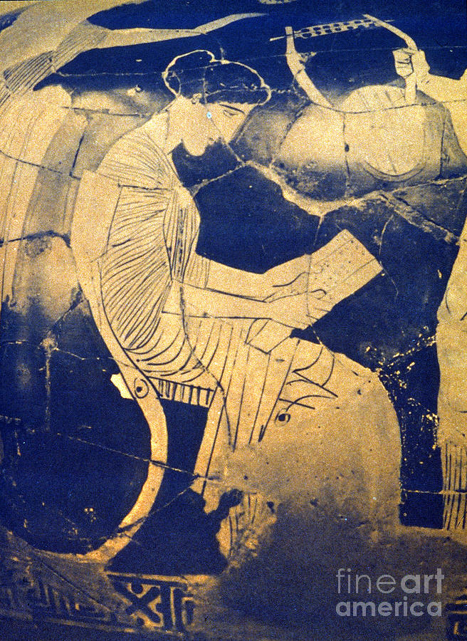 SAPPHO - c610 B.C.-c580 B.C. Painting by Granger