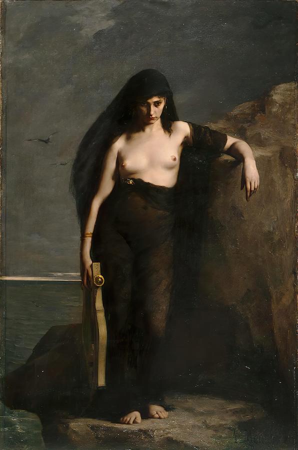 Famous Paintings Painting - Sappho by Charles Mengin