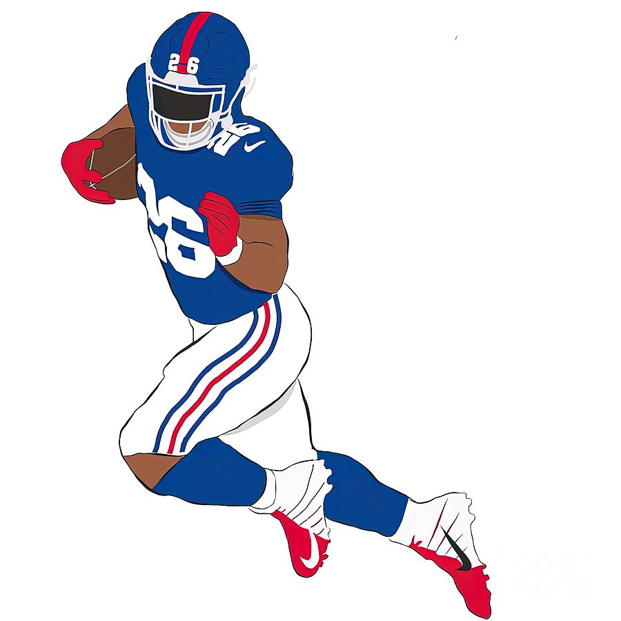 Saquon Barkley Painting by Adam Lauren | Fine Art America