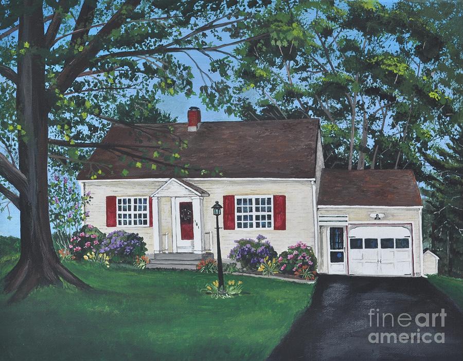 House Painting - Sara Clement Home portrait  by Sally Tiska Rice