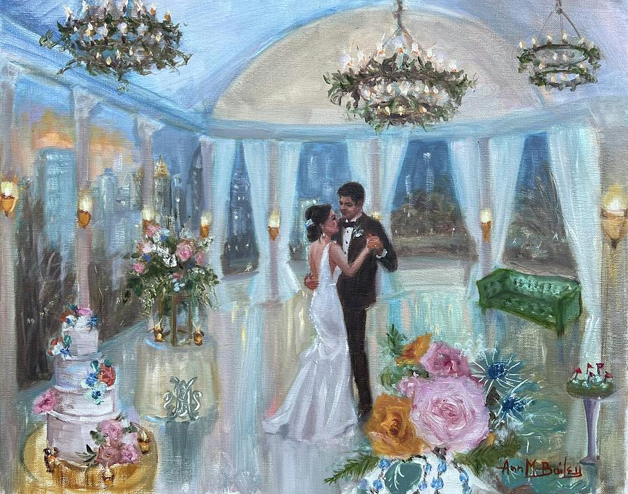 Sarah and Alex First Dance Painting by Ann Bailey