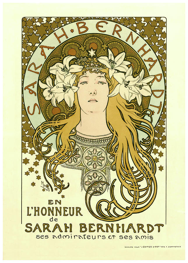 Sarah Bernhardt Poster Digital Art by Gary Grayson - Fine Art America