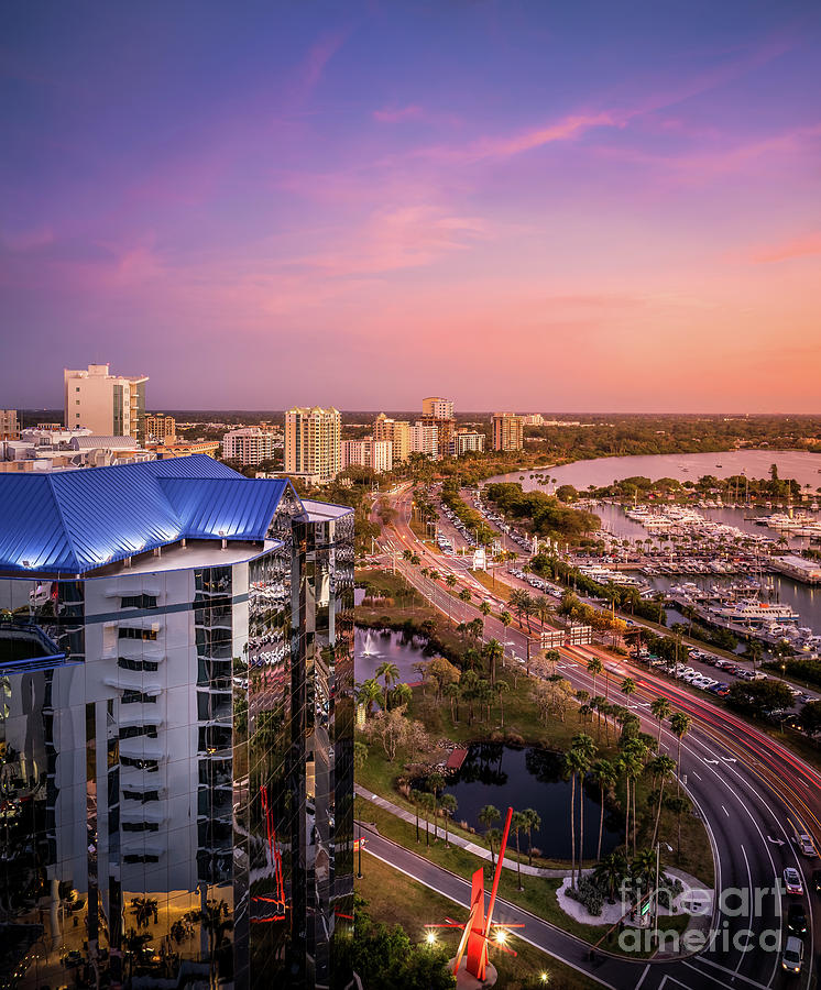 Sarasota Skyline Sunset Photograph by Liesl Walsh - Pixels