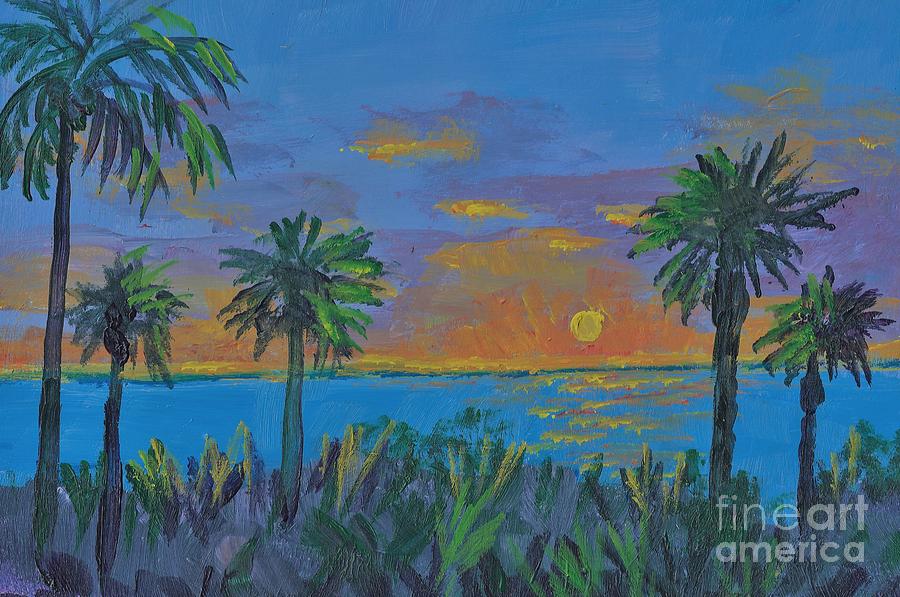 Sarasota Sunset Minature Painting