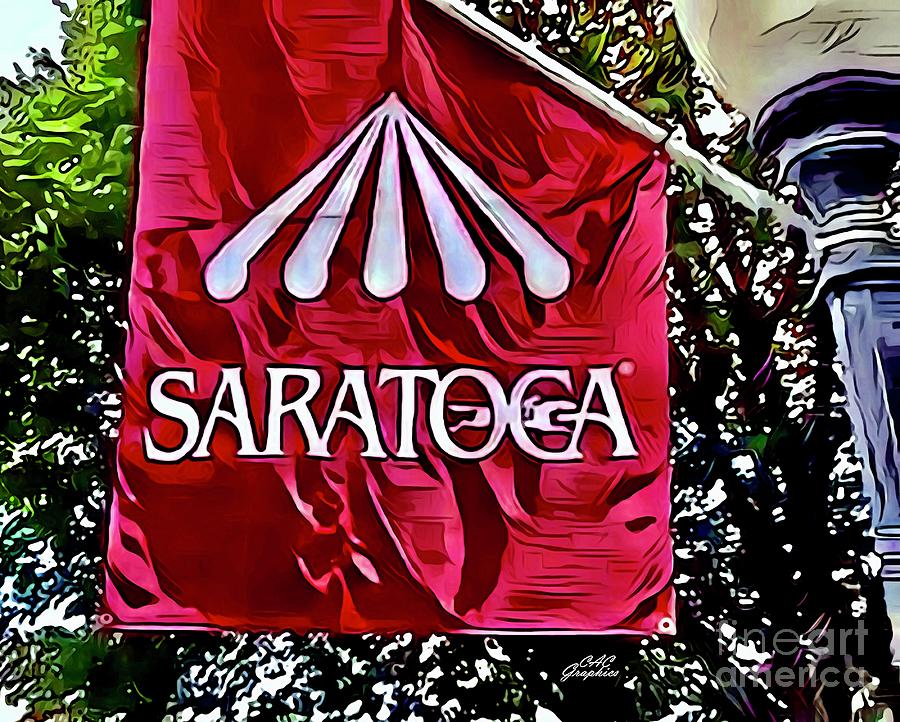 Saratoga Flag Digital Art by CAC Graphics