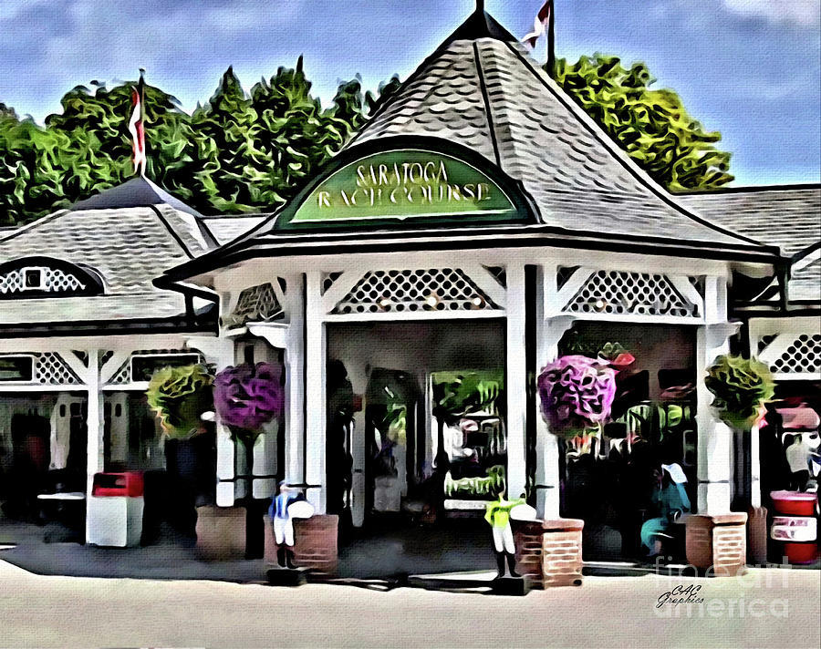 Saratoga Race Course Entrance Digital Art by CAC Graphics