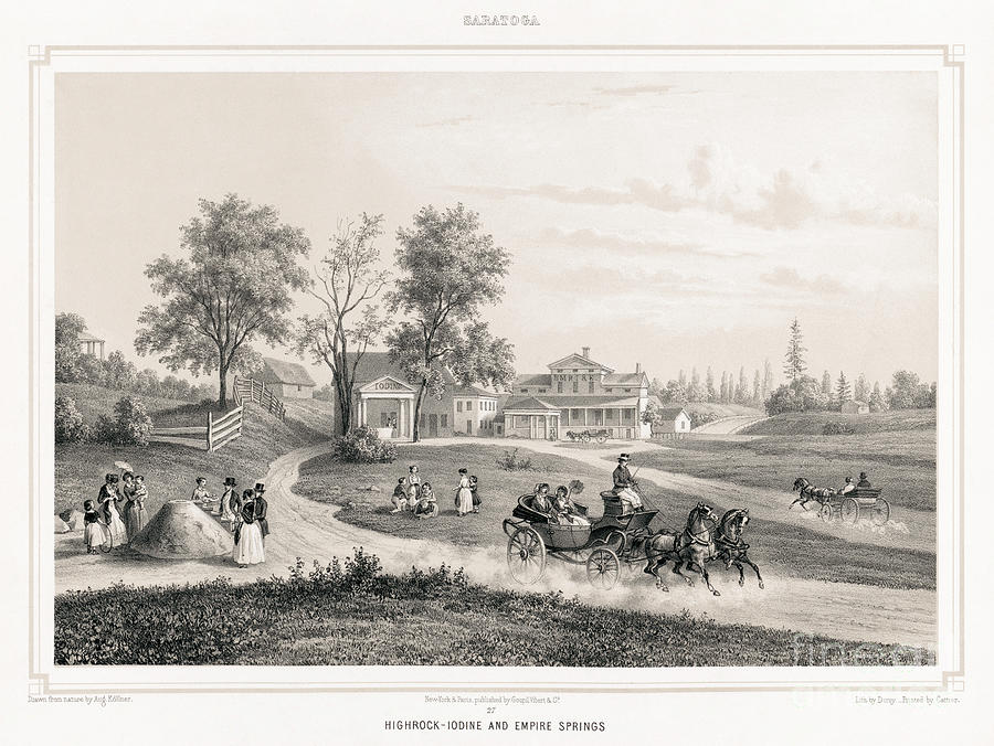 Saratoga Springs, New York Drawing by Laurent Deroy