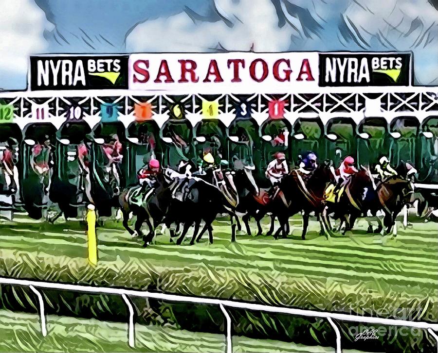 Saratoga Starting Gate 2 Digital Art by CAC Graphics