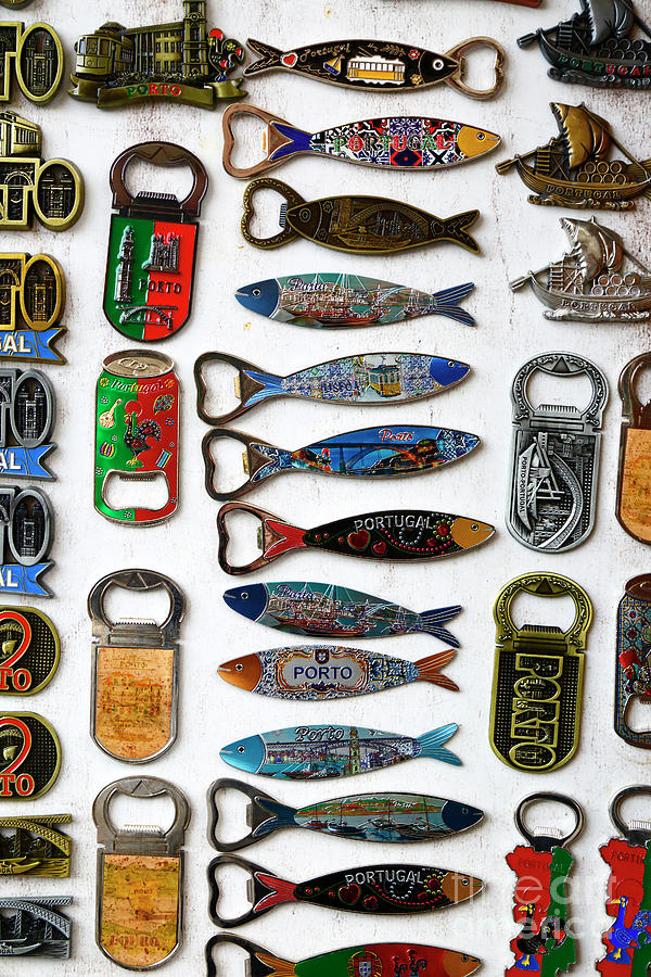 Sardine bottle openers Porto Portugal Photograph by James Brunker