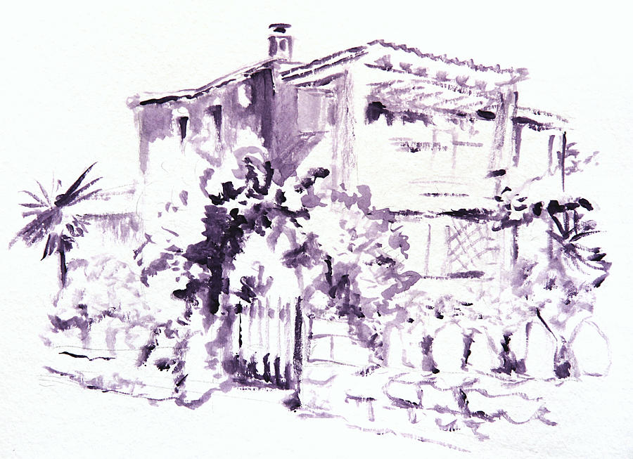 Sardinia. Italy. Sketch Drawing by Masha Batkova