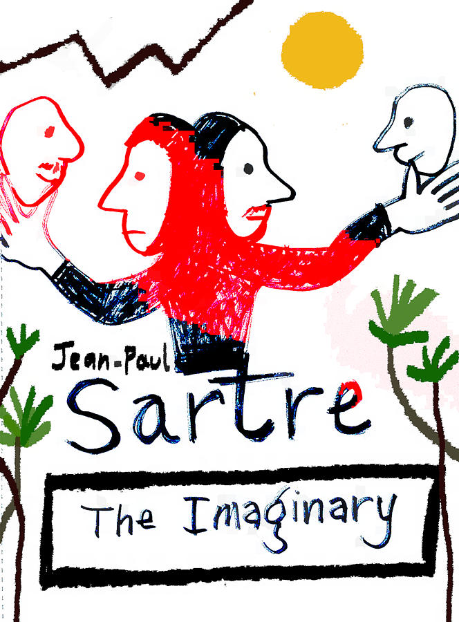 Sartre The Imaginary poster  Drawing by Paul Sutcliffe