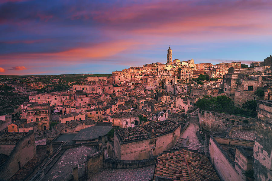 Sassi of Matera ancient town. Italy Photograph by Stefano Orazzini