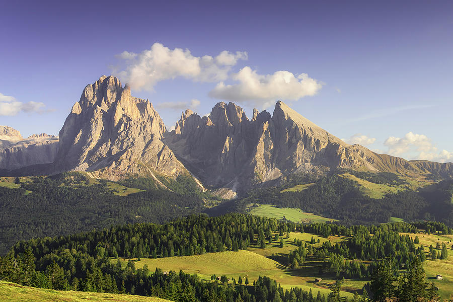 Sassolungo and Sassopiatto mountains in Dolomites Photograph by Stefano Orazzini