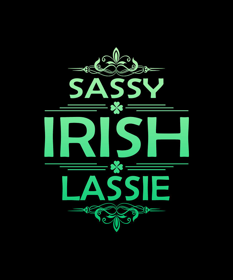 Sassy Irish Lassie St Patricks Day Ver5 Drawing By Thepassionshop Fine Art America 