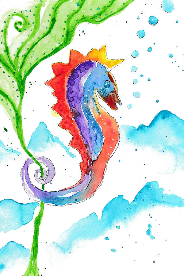 Sassy Seahorse Painting